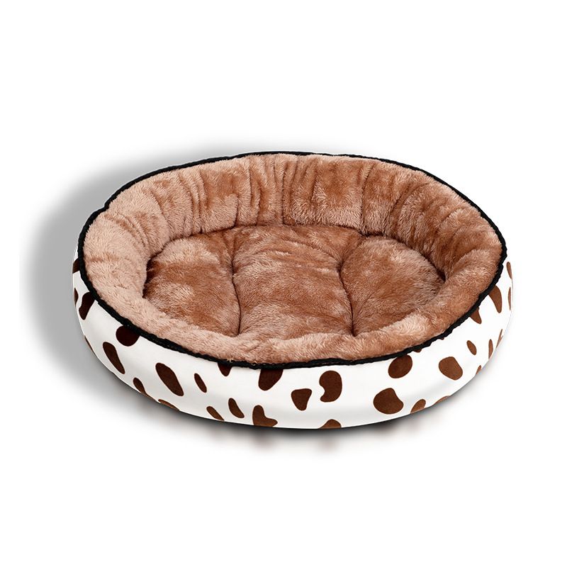 Winter Warm Round Pet Bed Arctic Fleece High Resilience Four Seasons Bed for Cat Dog