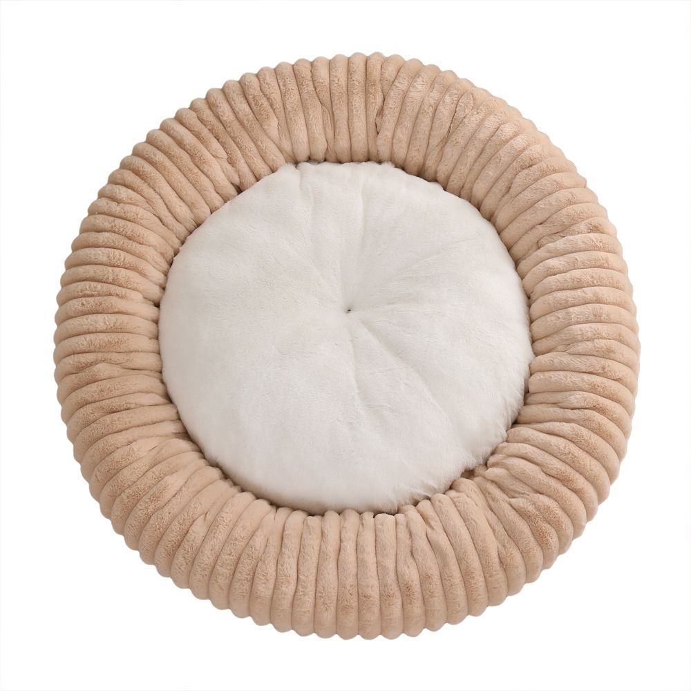 Round Warm Pet Nest Soft Circular Kennel Deep Sleep Winter Bed for Small Medium Pets