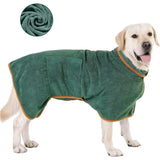 Quick Dry Dog Bathrobe Breathable Full Wrap for 14-26kg Dogs