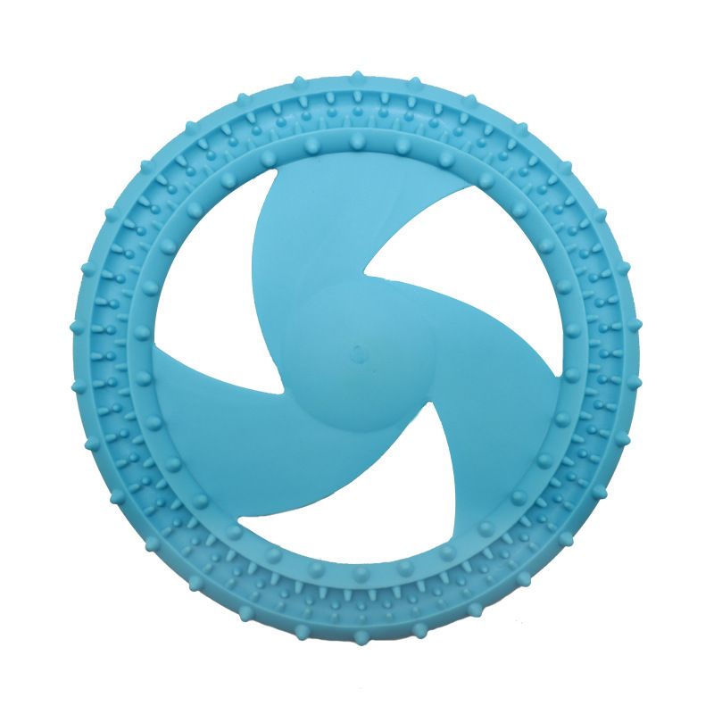 Soft Bite Resistant Dog Frisbee Silicone TPR Interactive Training Flying Disc