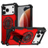 Armor Heavy Duty Magnetic Rotating Ring Kickstand Phone Case For iPhone 17 Pro, Anti-Drop Protective Cover In Red
