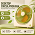 【Portable USB Mini Desk Fan, 3 Speed Adjustable, Ultra Quiet 36dB(A), 500mAh Rechargeable Battery, 1-3H Long Endurance, Lightweight 0.34kg Personal Cooling Fan for Home Office Travel Camping】