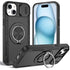 Red Warrior 2-in-1 Magnetic Sliding Lens Case black for iPhone 15