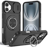 Red Warrior 2-in-1 Magnetic Sliding Lens Case black for iPhone 17