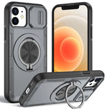 Red Warrior 2-in-1 Magnetic Sliding Lens Case grey for iPhone 12
