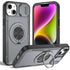 Red Warrior 2-in-1 Magnetic Sliding Lens Case grey for iPhone 14 Plus