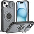 Red Warrior 2-in-1 Magnetic Sliding Lens Case grey for iPhone 15 Plus