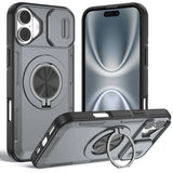 Red Warrior 2-in-1 Magnetic Sliding Lens Case grey for iPhone 16 Plus