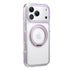 Clear MagSafe iPhone 17 Pro Max Case with 360° Rotating Ring Stand - Purple Edition