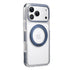 Clear MagSafe iPhone 17 Pro Max Case with 360° Rotating Ring Stand - Blue Edition