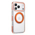 Clear MagSafe iPhone 17 Pro Case with 360° Rotating Ring Stand - Orange Edition
