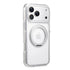 Clear MagSafe iPhone 17 Pro Max Case with 360° Rotating Ring Stand - Silver Edition
