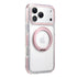 Clear MagSafe iPhone 17 Pro Max Case with 360° Rotating Ring Stand - Pink Edition