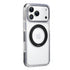 Clear MagSafe iPhone 17 Pro Case with 360° Rotating Ring Stand - Black Edition