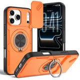 2-in-1 Magnetic Sliding Lens Case, Orange for iPhone 17 Pro Max