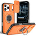 2-in-1 Magnetic Sliding Lens Case, Orange for iPhone 17 Pro