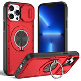 Red Warrior 2-in-1 Magnetic Sliding Lens Case Red for iPhone 12 Pro Max