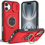 Red Warrior 2-in-1 Magnetic Sliding Lens Case Red for iPhone 17