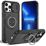 Red Warrior 2-in-1 Magnetic Sliding Lens Case black for iPhone 13