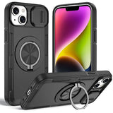 Red Warrior 2-in-1 Magnetic Sliding Lens Case black for iPhone 14