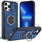 Red Warrior 2-in-1 Magnetic Sliding Lens Case blue for iPhone 13 Pro