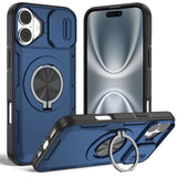 Red Warrior 2-in-1 Magnetic Sliding Lens Case blue for iPhone 17