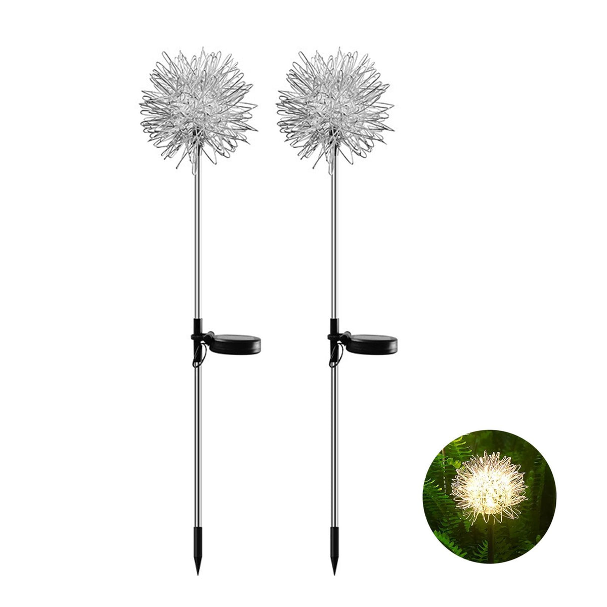 Solar Garden Light Outdoor Dandelion Garden Balcony Decoration Layout Inserted Lawn Lights