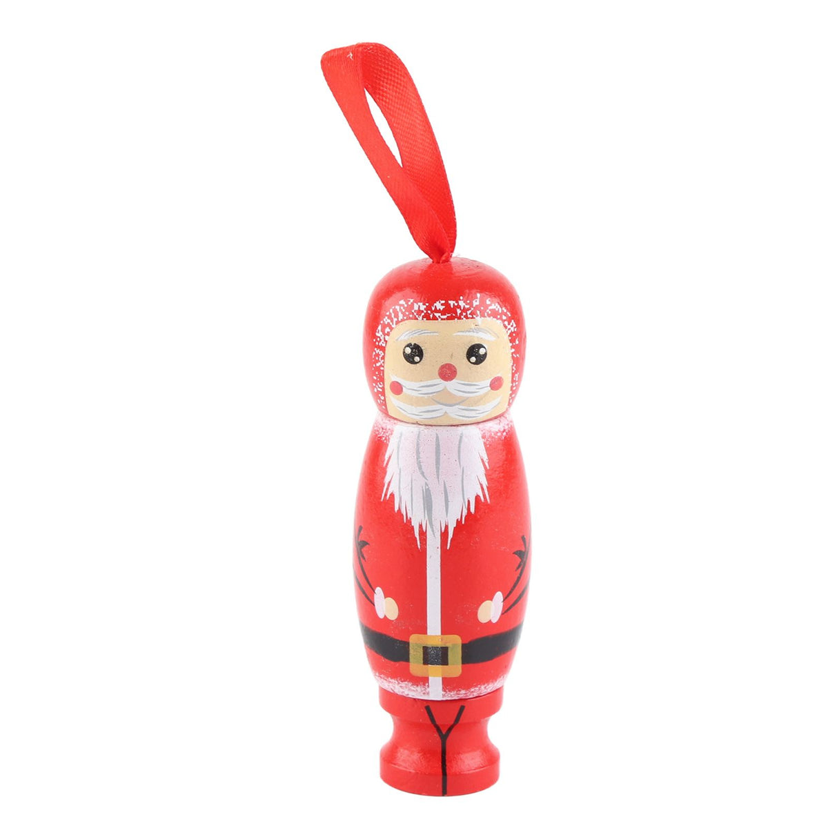 Santa Claus Pendant Funny Santa Ornament Christmas Tree Wooden Fun Crafts Decoration
