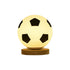Soccer Remote Control LED Night Light Solid Wood Glass Small Table Lamp Remote Dimming Bedside Bedroom Study Decoration