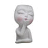 Sculpture Flower Pot Resin Portrait Flying Kiss Flower Pot Planter Pot Closed Eye Flower Pot