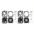 2 Sets Carburetor Gasket Kit for Srm2305 2015 2100 GT2000 GT2150 1600 2000 2300GT Lawn Mower