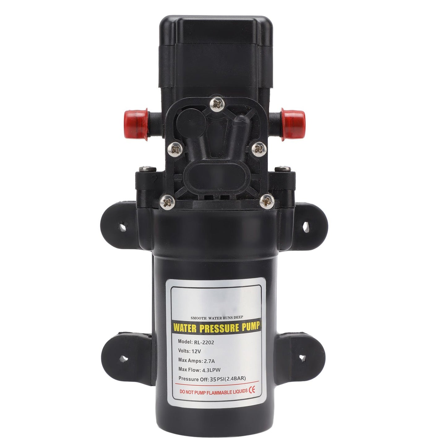 Water Pressure Diaphragm Pump Self Priming Diaphragm Pump High Pressure Water Pump for Outdoor RL 2202 12V