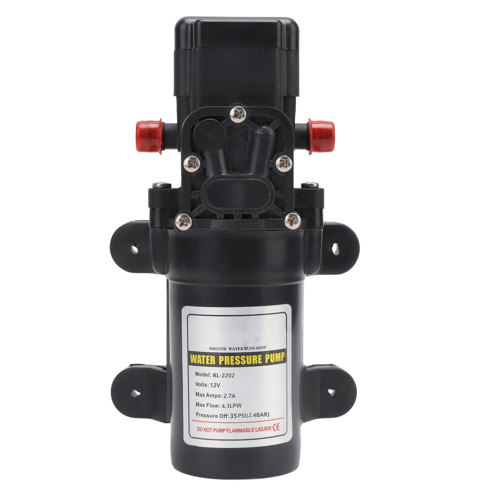 Water Pressure Diaphragm Pump Self Priming Diaphragm Pump High Pressure Water Pump for Outdoor RL 2202 12V