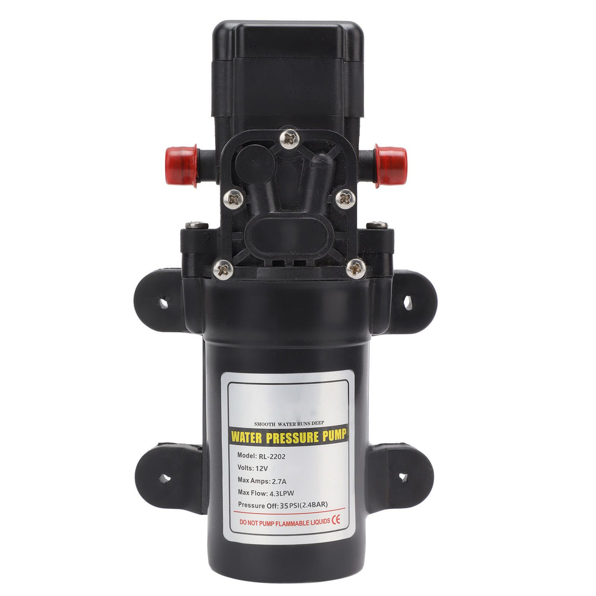 Water Pressure Diaphragm Pump Self Priming Diaphragm Pump High Pressure Water Pump for Outdoor RL 2202 12V