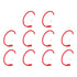 10 PCS Plastic Cow Nose Ring Large Cattle Breeding Nose Ring Livestock Nose Traction Rings