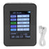 Indoor Air Quality Monitor for TUYA WiFi Smart PM2.5 Formaldehyde Testing 7 in 1 Calendar Time Function Air Quality Detector Black WIFI Version VOC