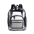 Laptop Backpack School Bags Black Transparent PVC Waterproof Large Capacity for School College Student 36x28x12cm