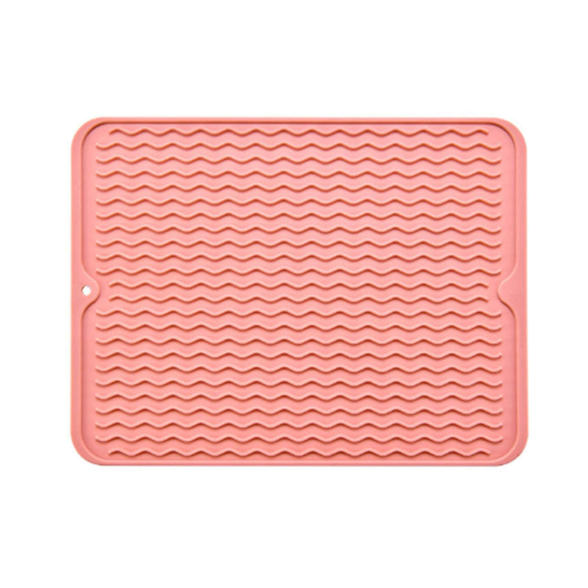 Table Insulating Rubber Mat Anti Slip Waterproof Heat Resistant Dish Drying Placemat for Kitchen Pink