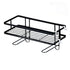 Toilet Shelf Thickening Waterproof Large Capacity Nail Free Installation Iron Over Toilet Bathroom Organizer Single Layer Black