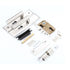 Keyed Entry Door Lock Silent Double Latch Irregular Stainless Steel Door Handle Lock for Bedroom Hotel Balcony