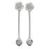 2Pcs Magnetic Curtain Tiebacks Stretchy Sparkling Crystal Flower Curtain Buckle Clips Stainless Wire Curtain Bind