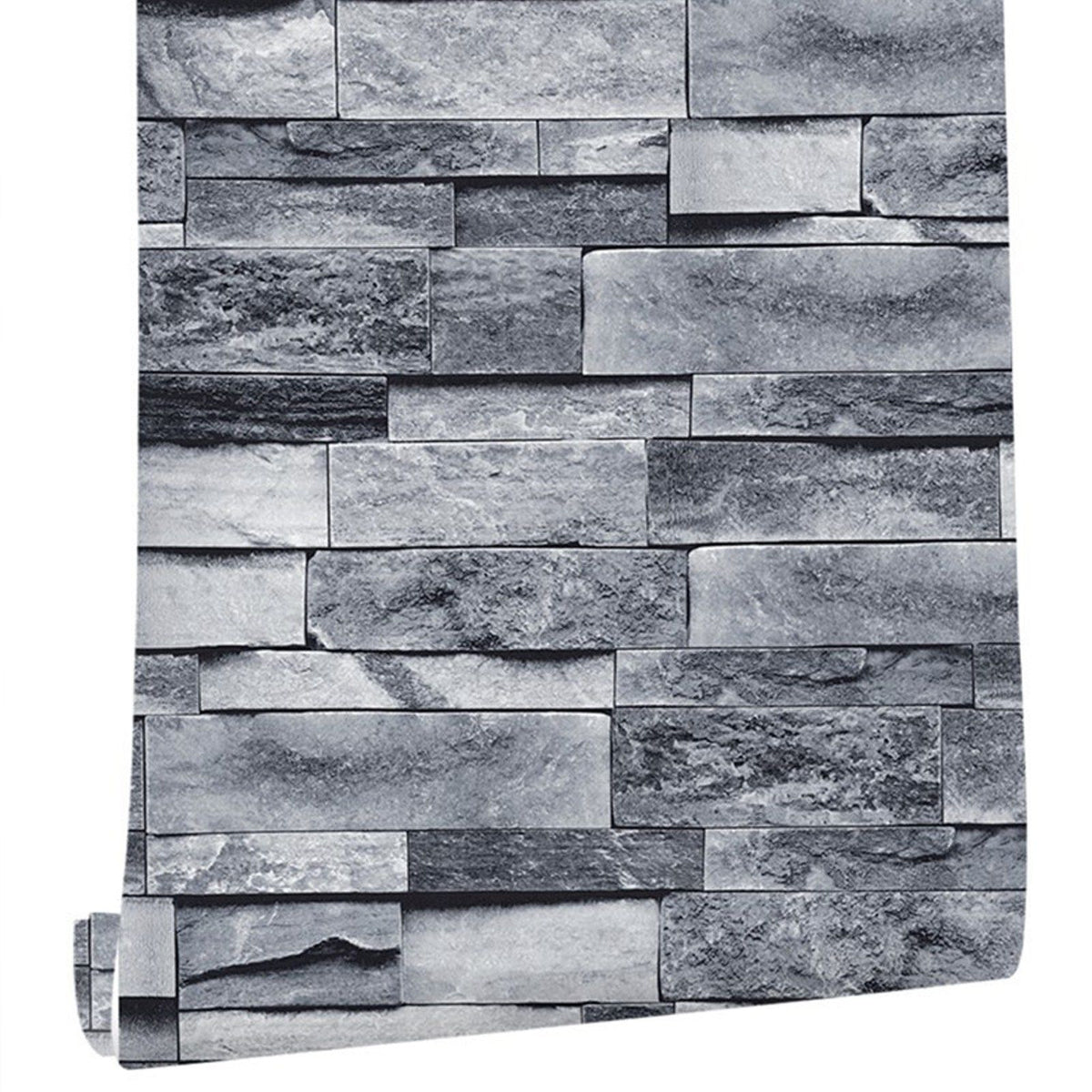 Self Adhesive Wallpaper 3D Simulation Brick Designed Thickened Paper Wall Stickers for Decoration