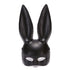 Rabbit Ears Mask Half Face Environmental Protection PVC Masquerade Mask for Parties Costume Matte Black