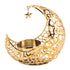 Romantic Moon Candlestick Iron Hollowed Candle Holder for Weddings Christmas Decoration Dining Coffee Table Gold