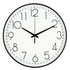 8 Inch Silent Wall Clock Non Ticking Decorative Easy to Read Round Wall Clock for Home Livingroom Black Frame White Bootom Black Word