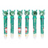 6Pcs Christmas Theme Ballpoint Pens 10 Color Cute Sequin Retractable Gift School Office Stationery Green Boy Pattern