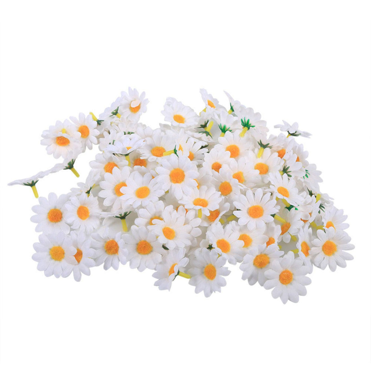 100pcs Artificial Little Daisy Lovely DIY Handcraft Silk Little Daisy for Offices Weddings White