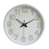 12 Inch Luminous Wall Clock Minimalist Round Quartz Clock for Bedroom Living Room Decoration White
