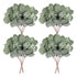 24Pcs Artificial Eucalyptus Stem Branches Round Eucalyptus Leaf with White Flower Decor Artificial Wedding Decor Plant