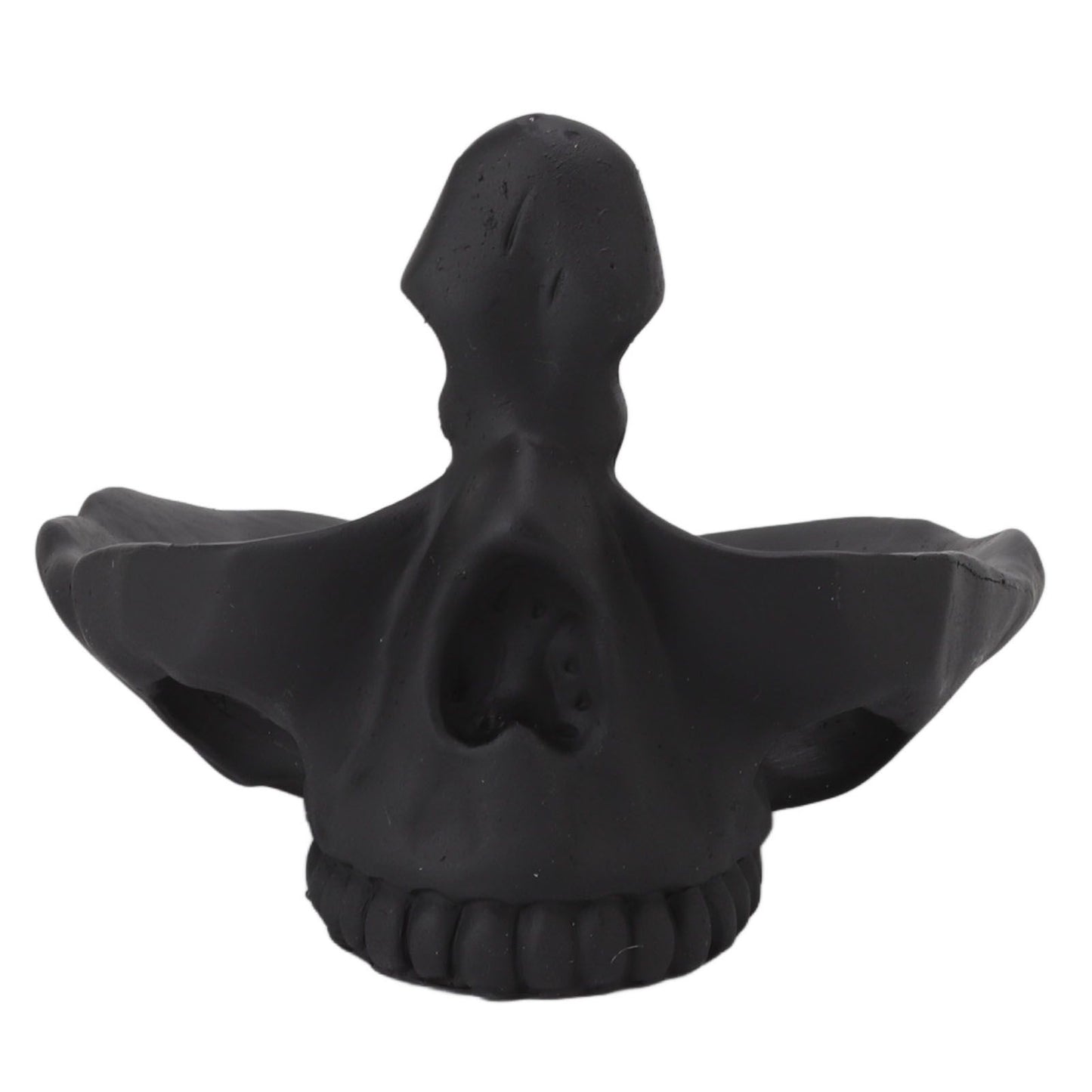 Skull Glasses Stand Lifelike Scratch Resistant Practical Statue Eyeglasses Holder with Storage Tray for Home Black
